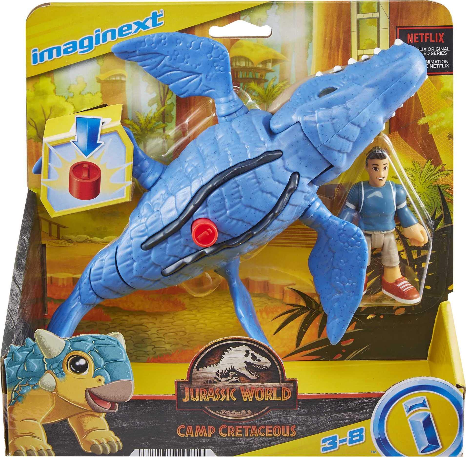 Foto 7 pulgar | Juego de Figuras Mosasaurus Imaginext Jurassic World con Kenji para Niños - Venta Internacional