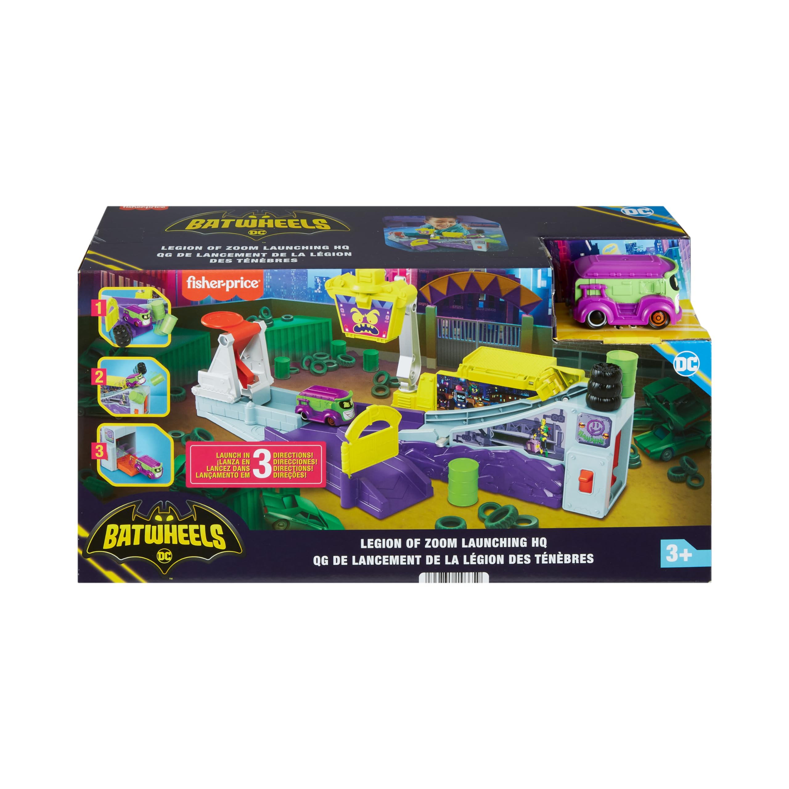 Foto 7 pulgar | Playset Fisher-price Dc Batwheels Legion Of Zoom con Rampa para Coche - Venta Internacional