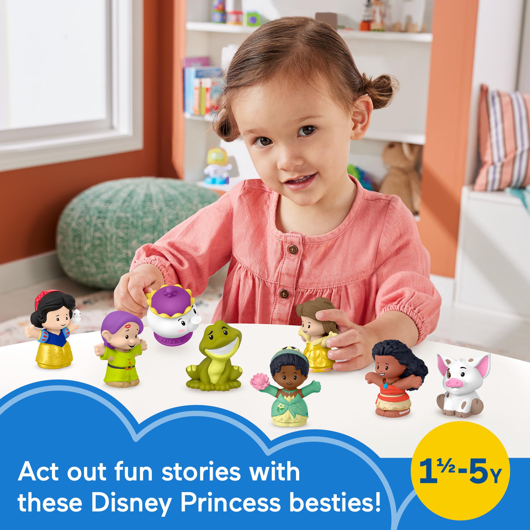 Foto 3 pulgar | Set de Figuras Fisher-price Little People Disney Princess 8 Piezas - Venta Internacional