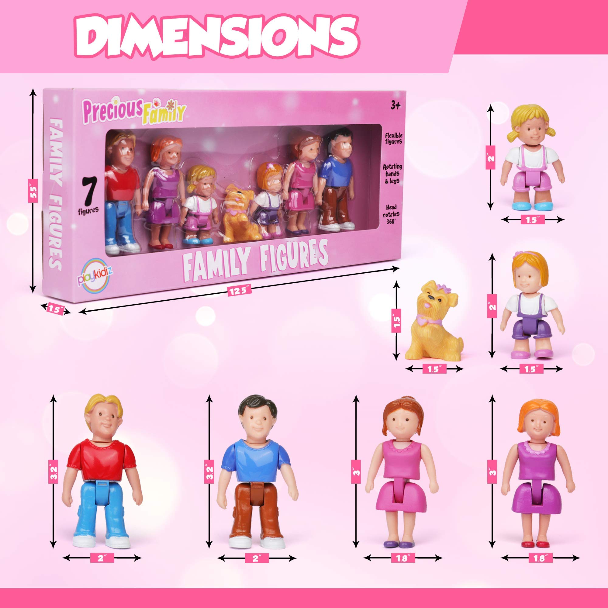 Foto 8 pulgar | Juego de 7 Figuras Familiares Playkidz- Venta Internacional