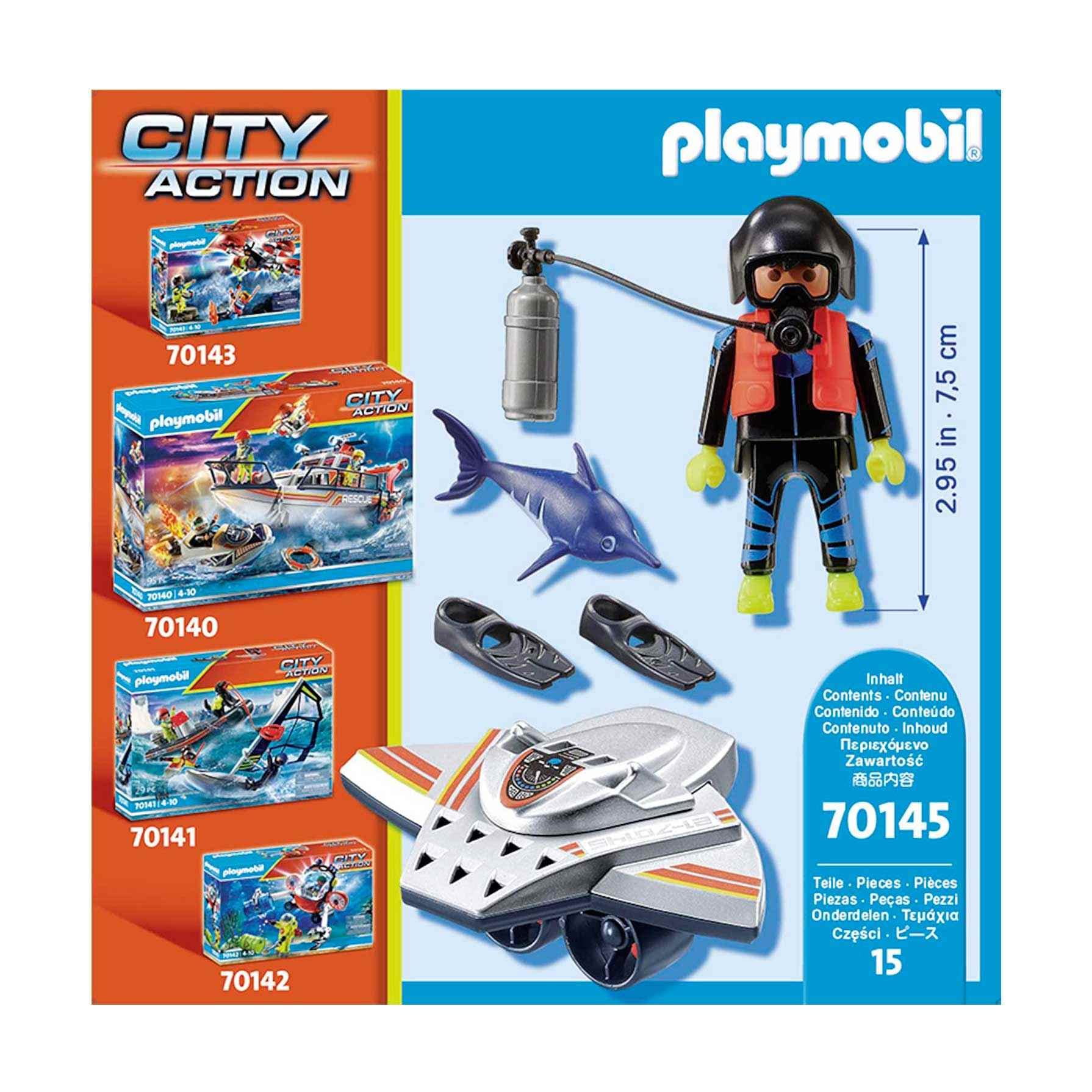 Foto 4 pulgar | Set de Juego Casco de Buceo Playmobil Scooter con Tanque de Oxígeno - Venta Internacional