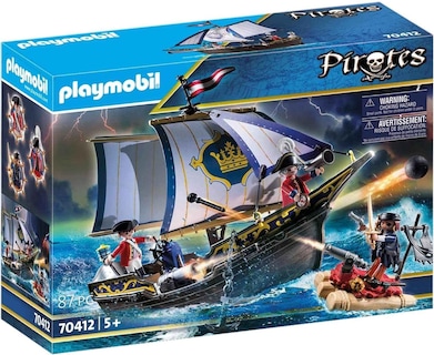 Foto 1 | Set de Juego Carabela Playmobil Redcoat de Juguete con Marineros Piratas y Accesorios - Venta Internacional
