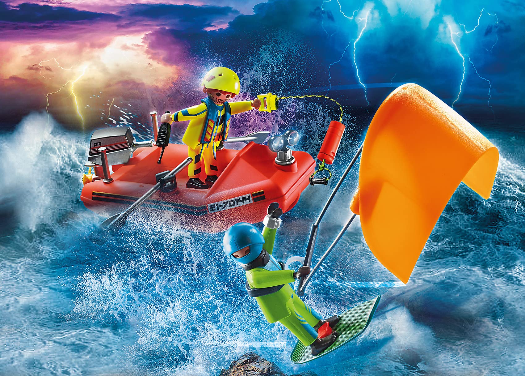 Foto 3 pulgar | Set de Juego Playmobil Kitesurfer Rescue con Lancha Rápida y Boya de Seguridad - Venta Internacional