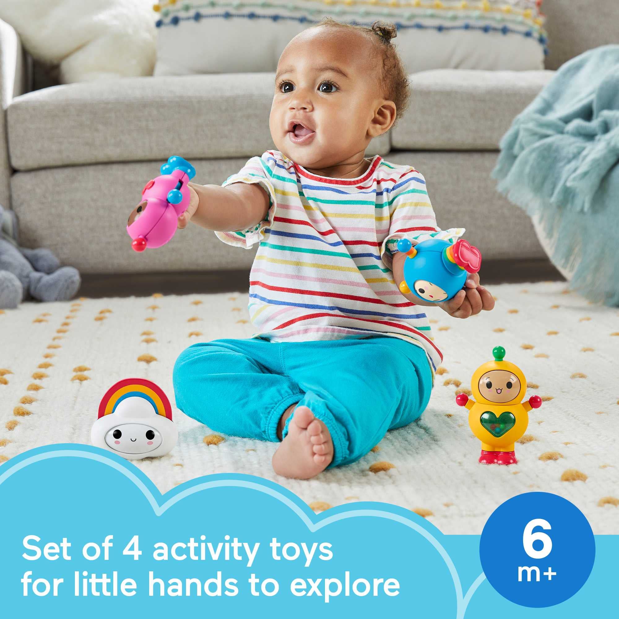 Foto 2 | Set De Juguetes Fisher-price Happy World Friends A Partir De 6 Meses - Venta Internacional.