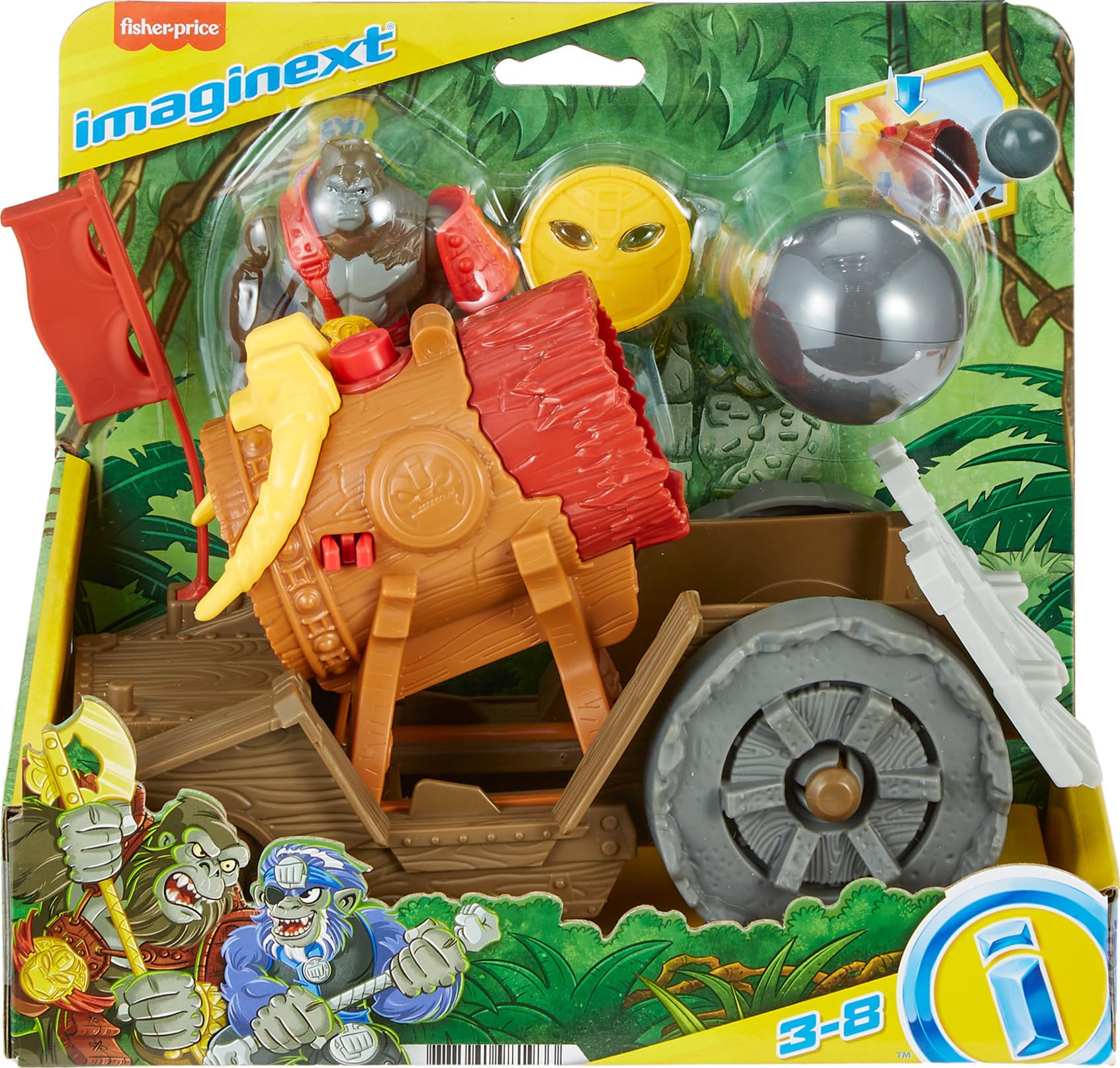 Foto 6 | Juego De Lanzador De Cañones Imaginext Gorilla De Toy Fisher-price, 4 Piezas - Venta Internacional.