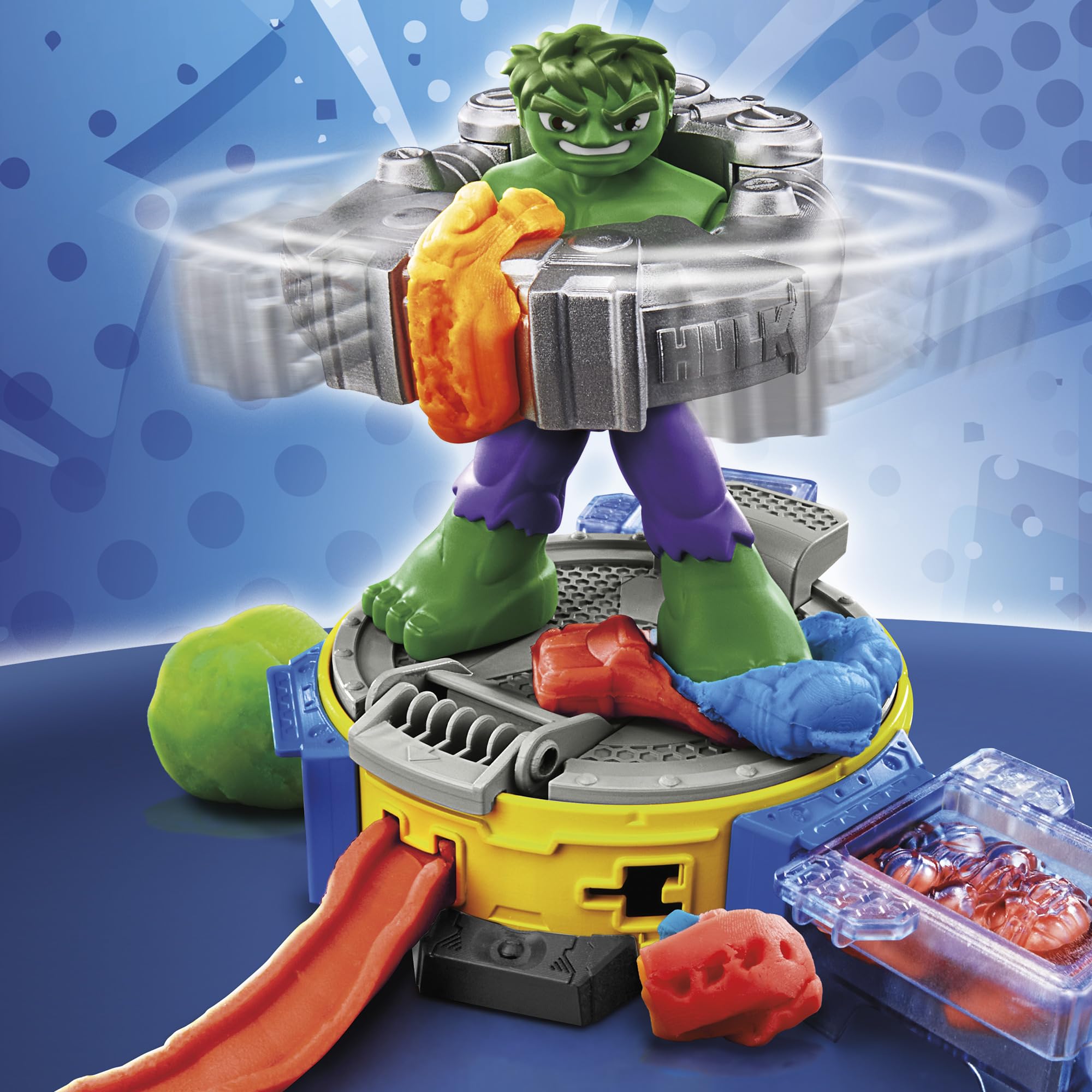 Foto 6 pulgar | Playset Play-doh Marvel Hulk Smash & Squish Con Figura Doblada - Venta Internacional.