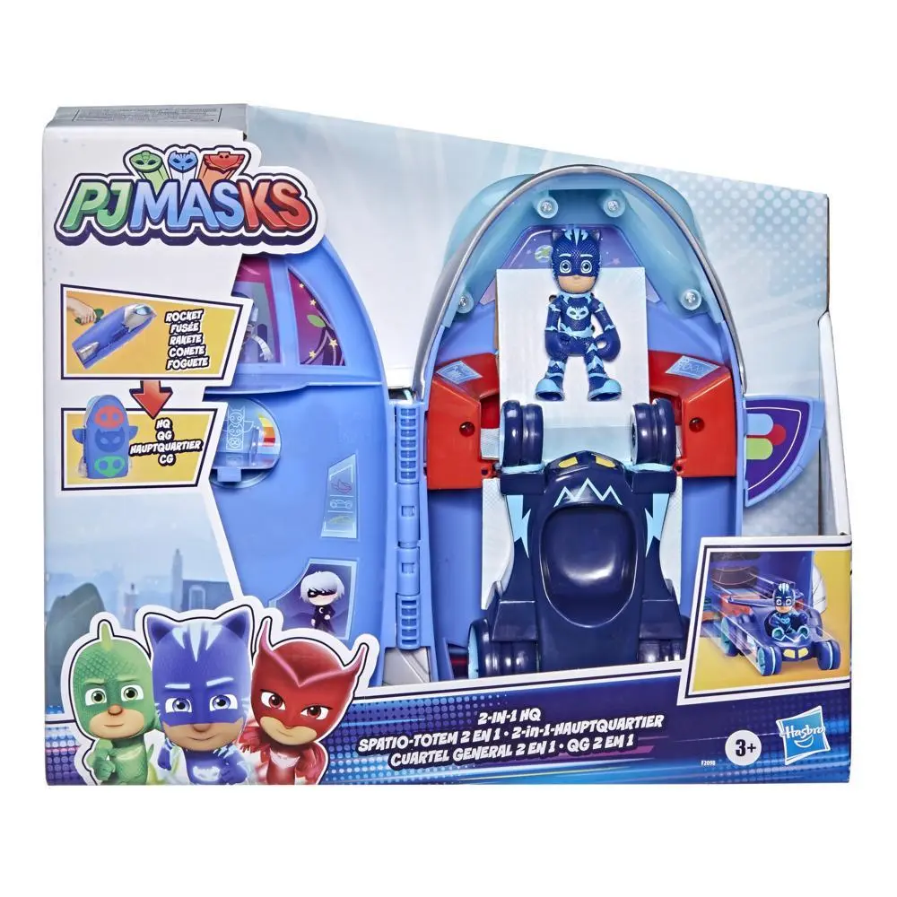 Foto 2 pulgar | Pj Masks - Set De Juego Cuartel General 2 En 1