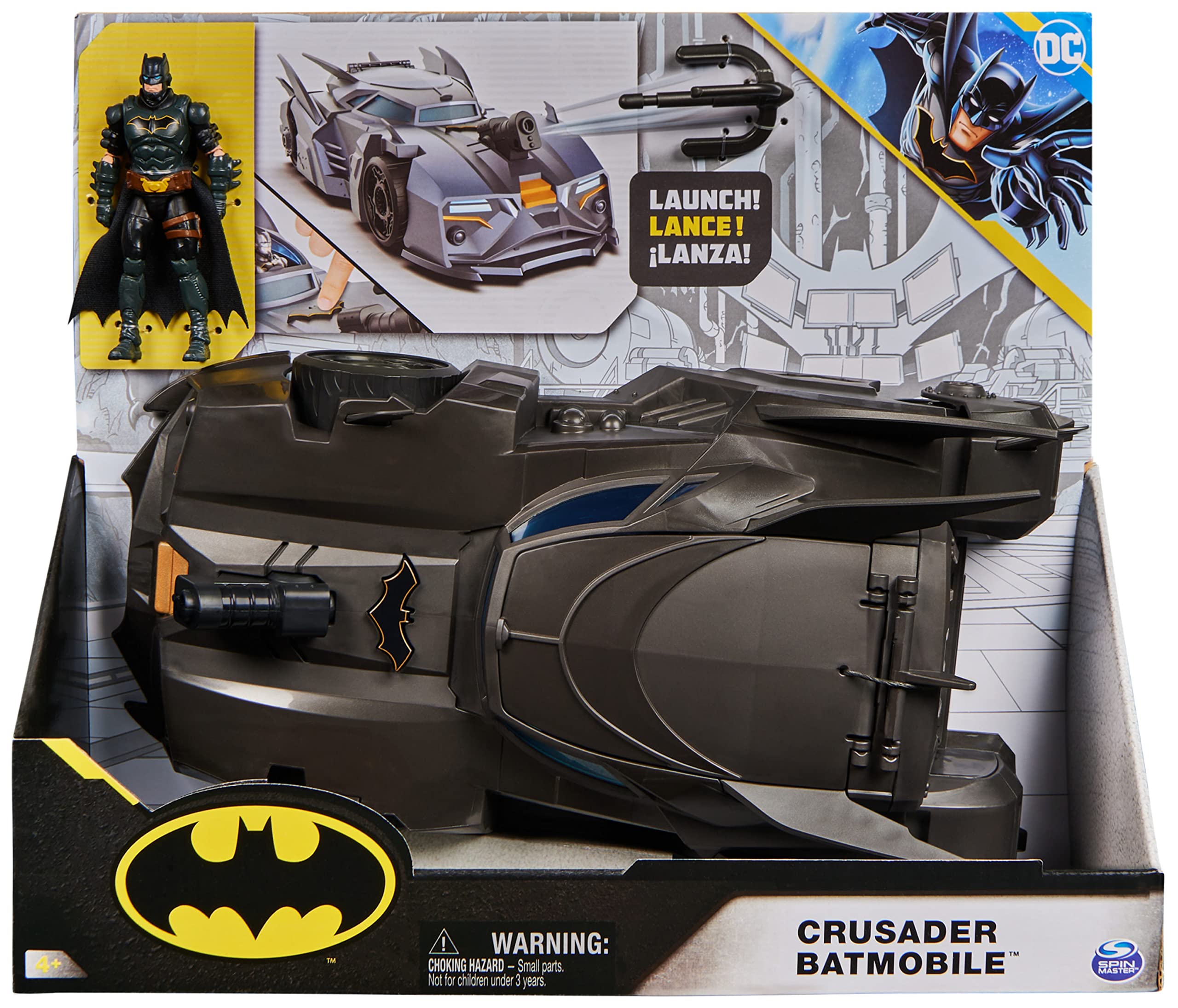 Foto 2 | Batimóvil Playset Dc Comics Crusader Con Batman De 10 Cm O Más De 4 Años - Venta Internacional.