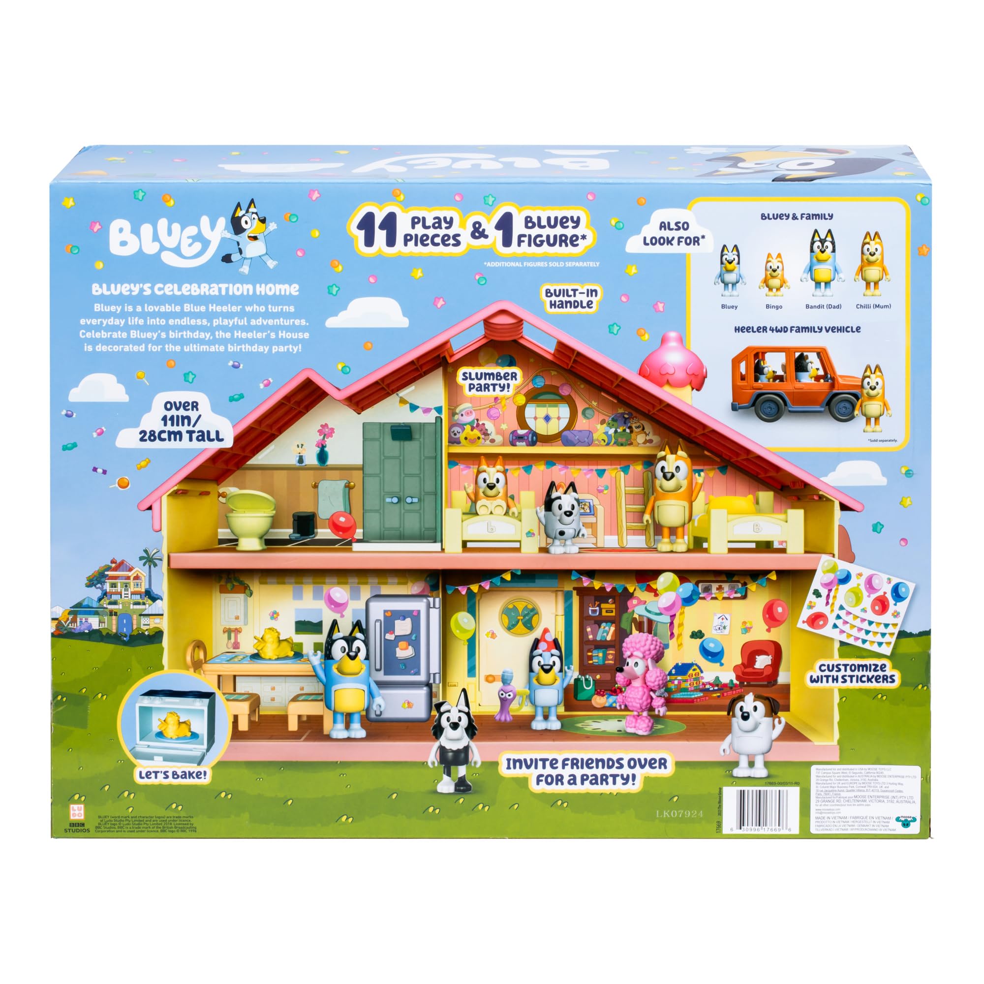 Foto 6 pulgar | Playset Bluey Celebration Home Con 11 Muebles Y Figura De 2.5 Pulgadas - Venta Internacional.