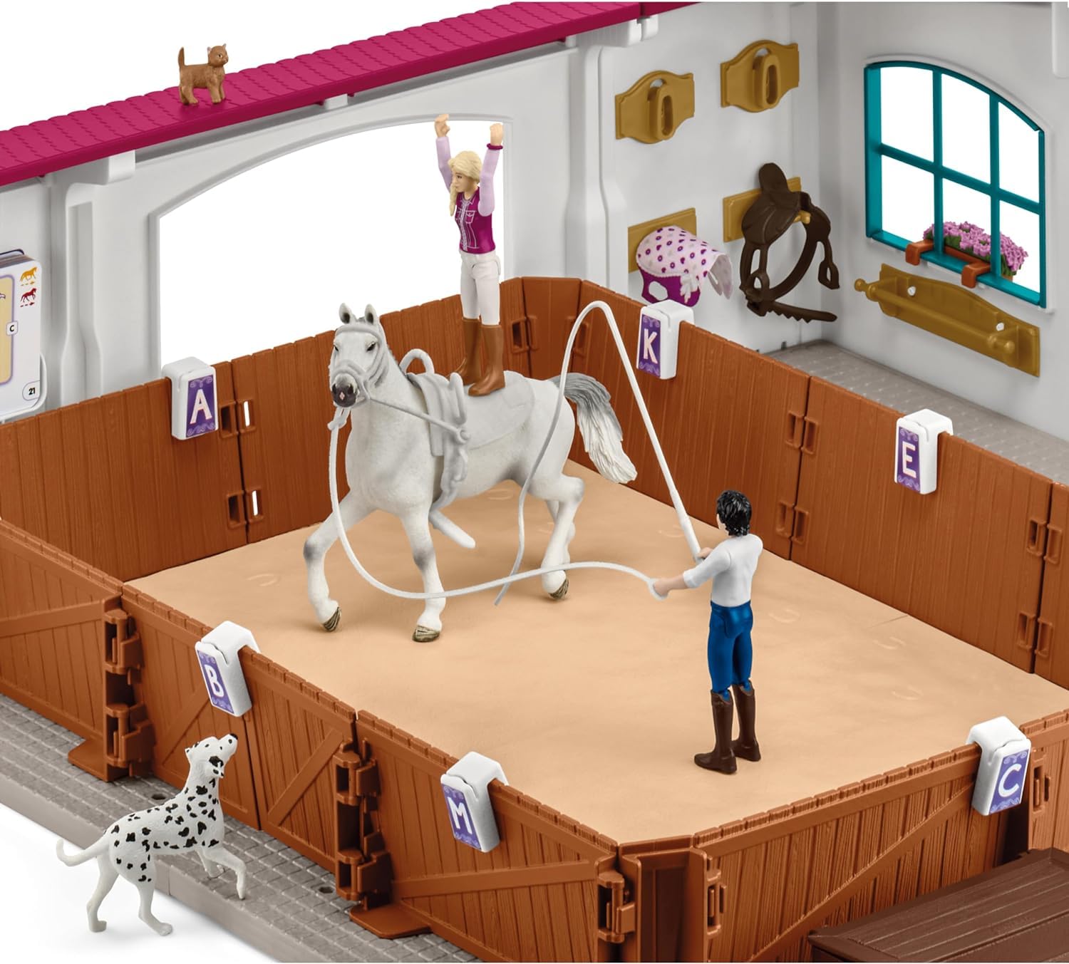 Foto 6 pulgar | Playset Schleich Horse Club Peppertree Riding Arena Con 2 Caballos - Venta Internacional.