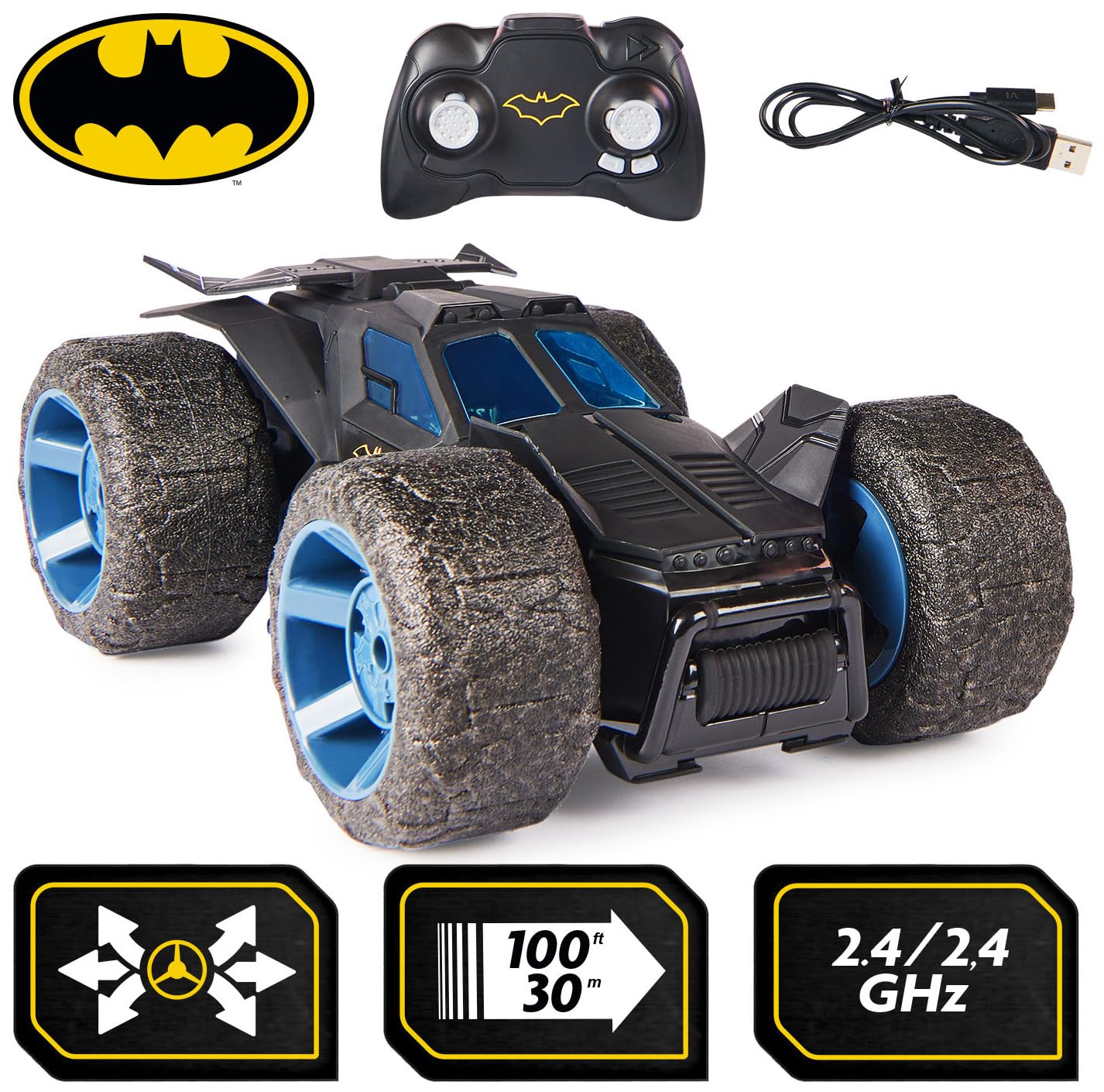 Foto 8 pulgar | Coche A Control Remoto Dc Comics Batman Stunt Force Batmobile - Venta Internacional.