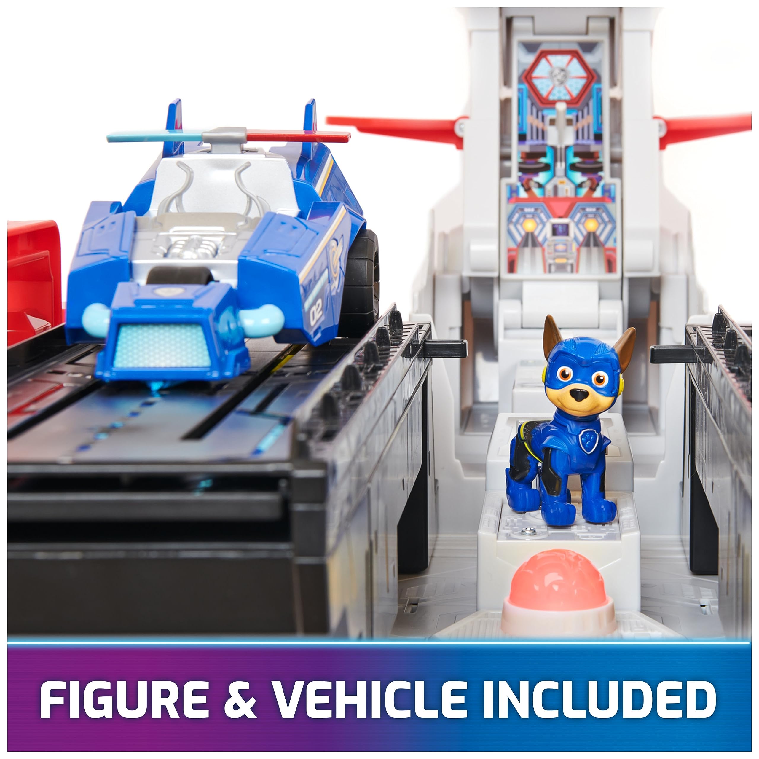 Foto 4 pulgar | Portaaviones Toy Paw Patrol Hq Con Figura Y Vehículo Chase - Venta Internacional.