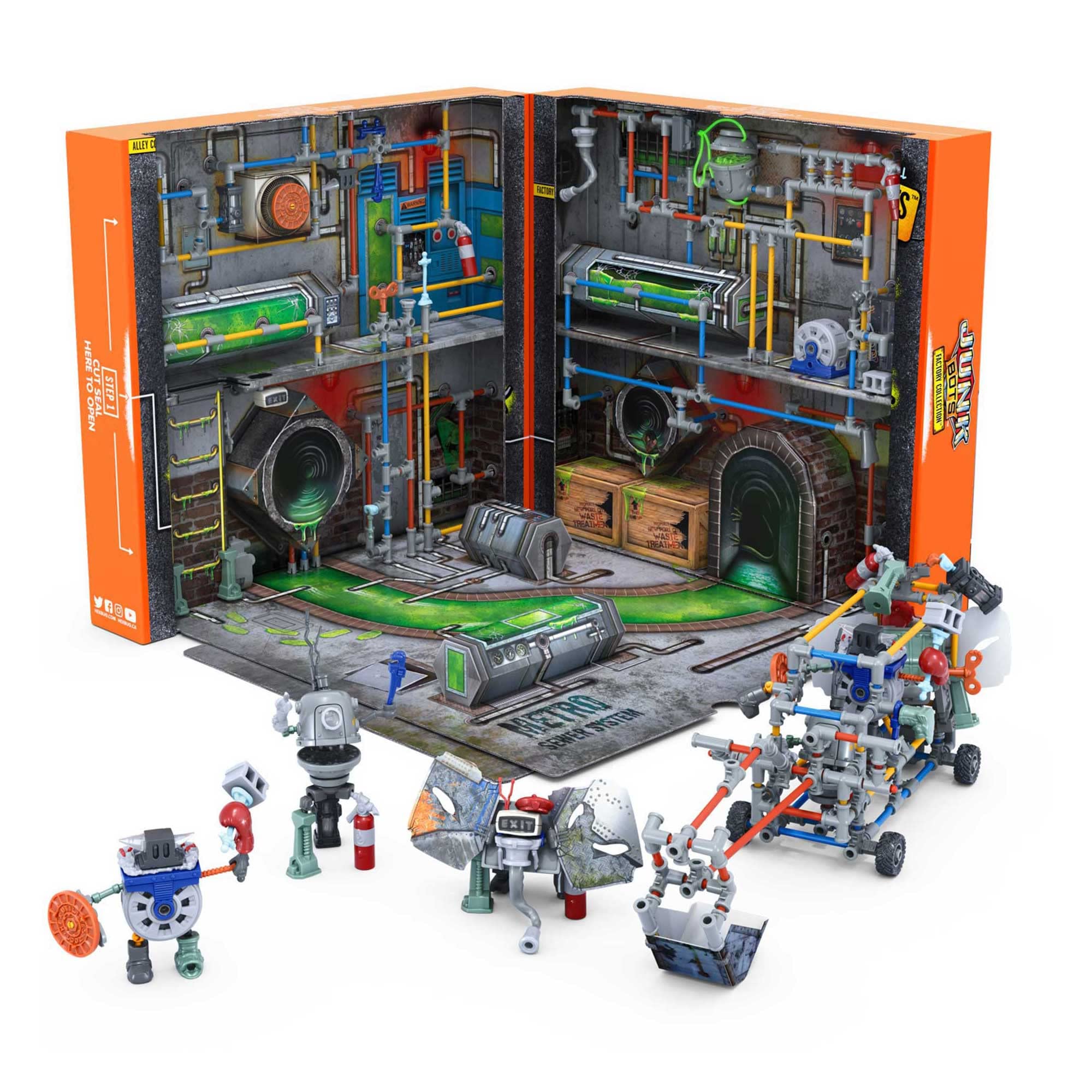Sistema De Alcantarillado Toy Hexbug Junkbots Large Factory Habitat Metro - Venta Internacional.