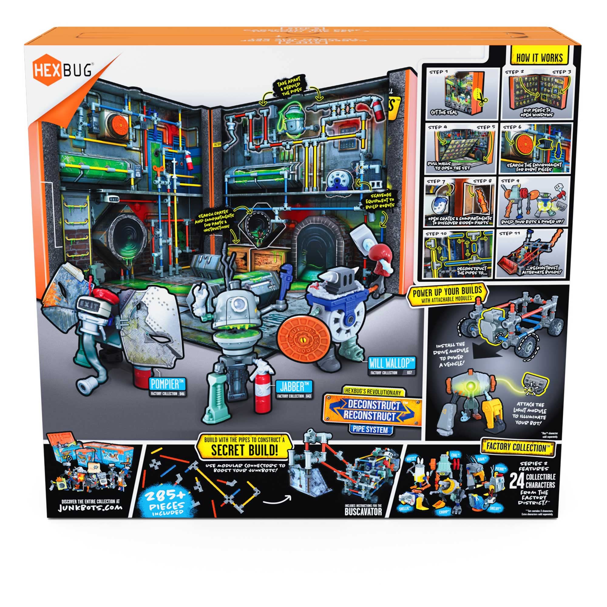 Foto 3 pulgar | Sistema De Alcantarillado Toy Hexbug Junkbots Large Factory Habitat Metro - Venta Internacional.