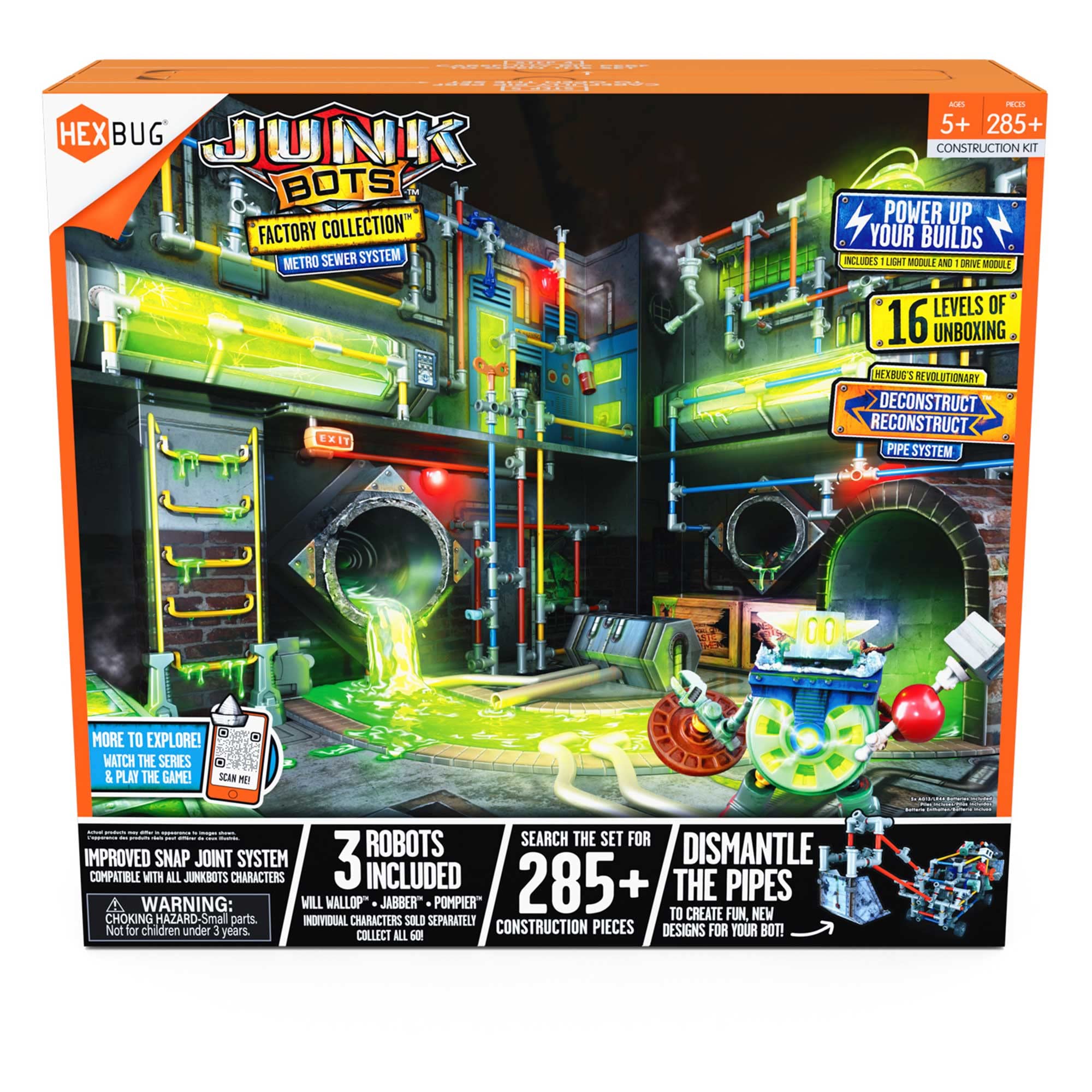 Foto 4 pulgar | Sistema De Alcantarillado Toy Hexbug Junkbots Large Factory Habitat Metro - Venta Internacional.