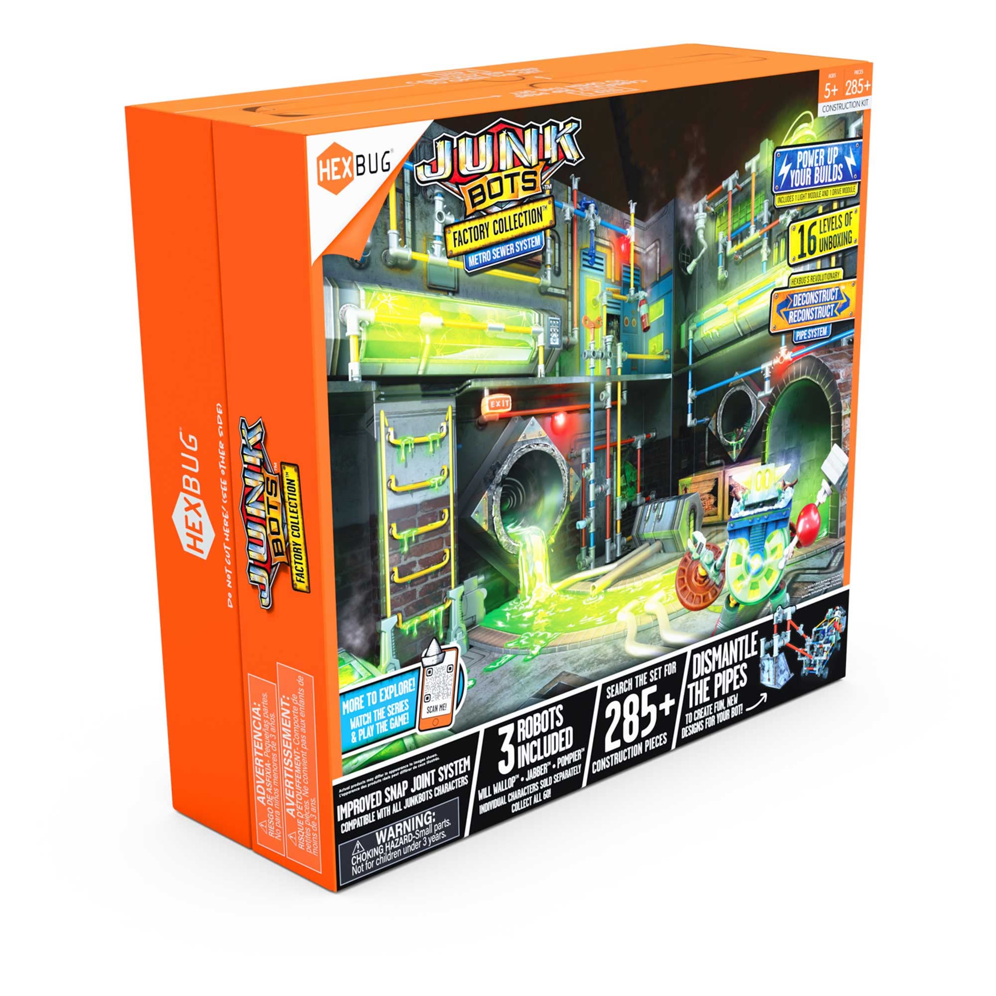 Foto 5 pulgar | Sistema De Alcantarillado Toy Hexbug Junkbots Large Factory Habitat Metro - Venta Internacional.