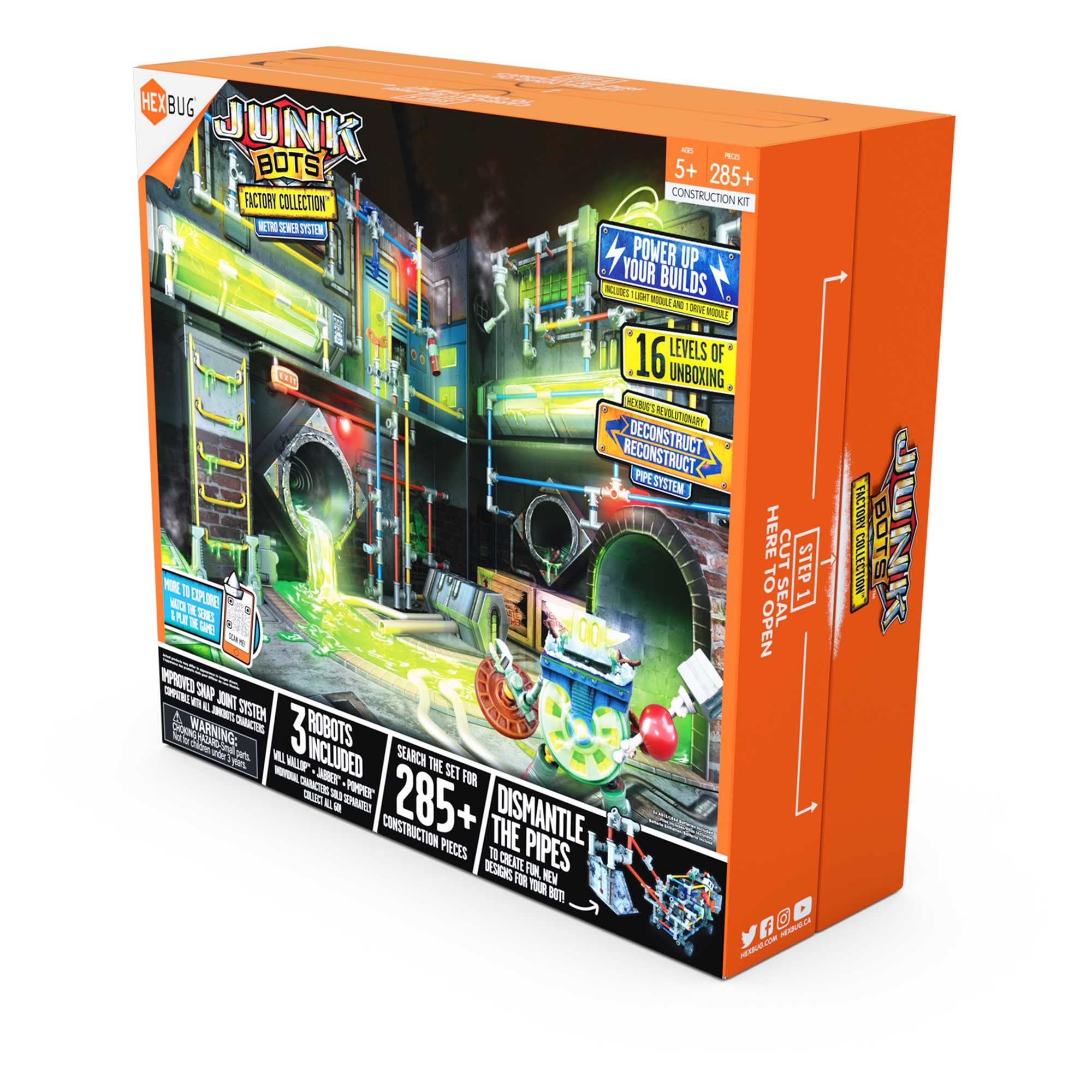 Foto 6 pulgar | Sistema De Alcantarillado Toy Hexbug Junkbots Large Factory Habitat Metro - Venta Internacional.