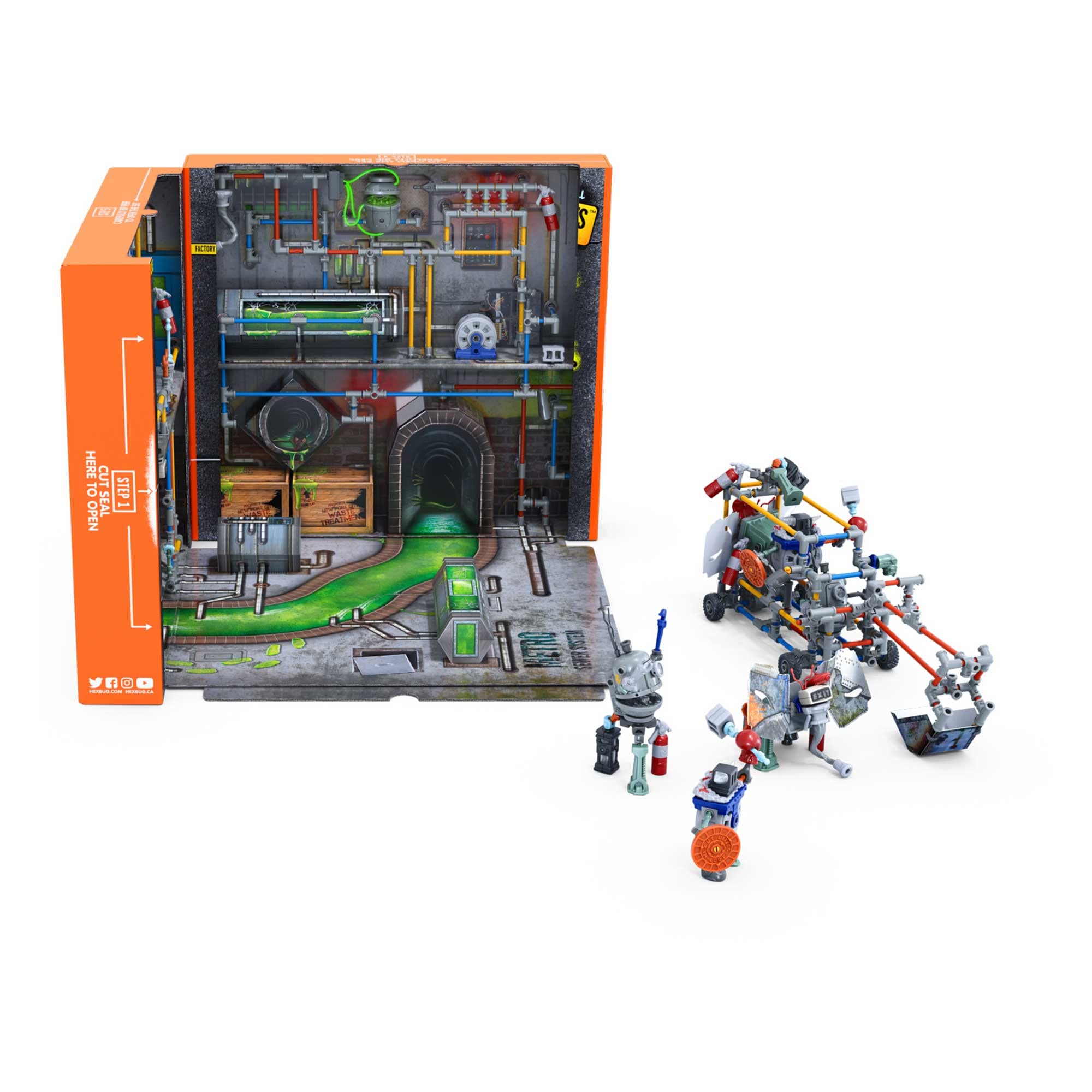 Foto 7 pulgar | Sistema De Alcantarillado Toy Hexbug Junkbots Large Factory Habitat Metro - Venta Internacional.