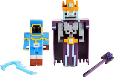 Foto 1 | Pack De 2 Figuras De Batalla De Minecraft Dungeons Arch Illager Y Golem - Venta Internacional.