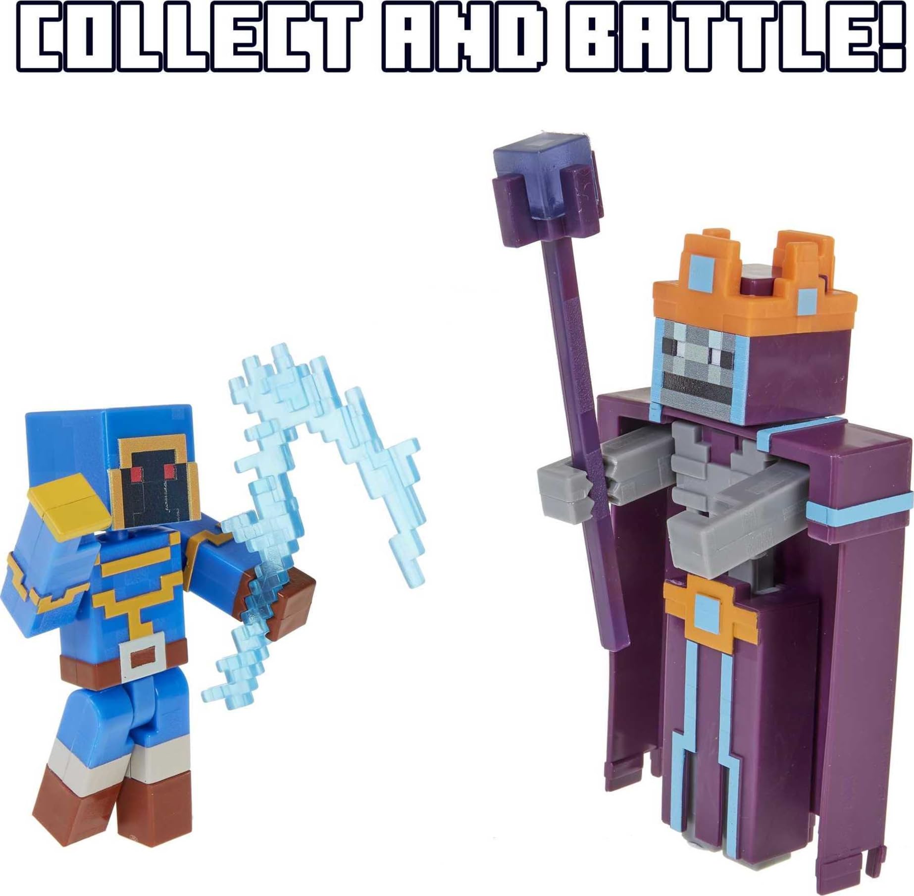 Foto 3 pulgar | Pack De 2 Figuras De Batalla De Minecraft Dungeons Arch Illager Y Golem - Venta Internacional.