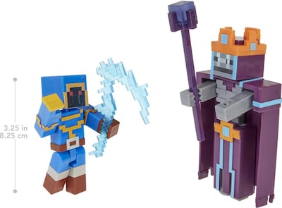 Foto 3 | Pack De 2 Figuras De Batalla De Minecraft Dungeons Arch Illager Y Golem - Venta Internacional.