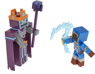 Foto 5 | Pack De 2 Figuras De Batalla De Minecraft Dungeons Arch Illager Y Golem - Venta Internacional.