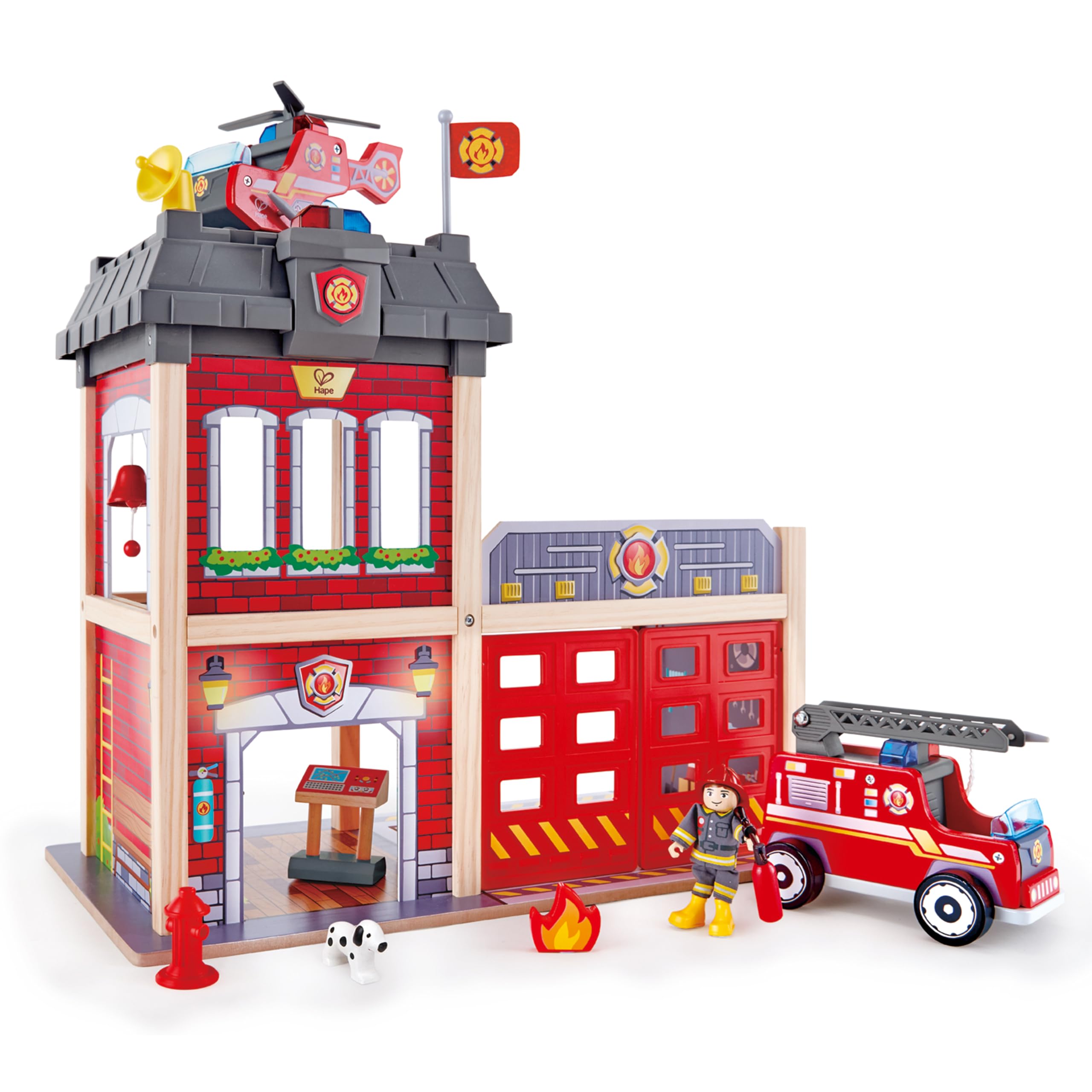 Foto 2 pulgar | Juguete De Madera Con Forma De Casa De Muñecas Fire Station Playset E3023 - Venta Internacional.