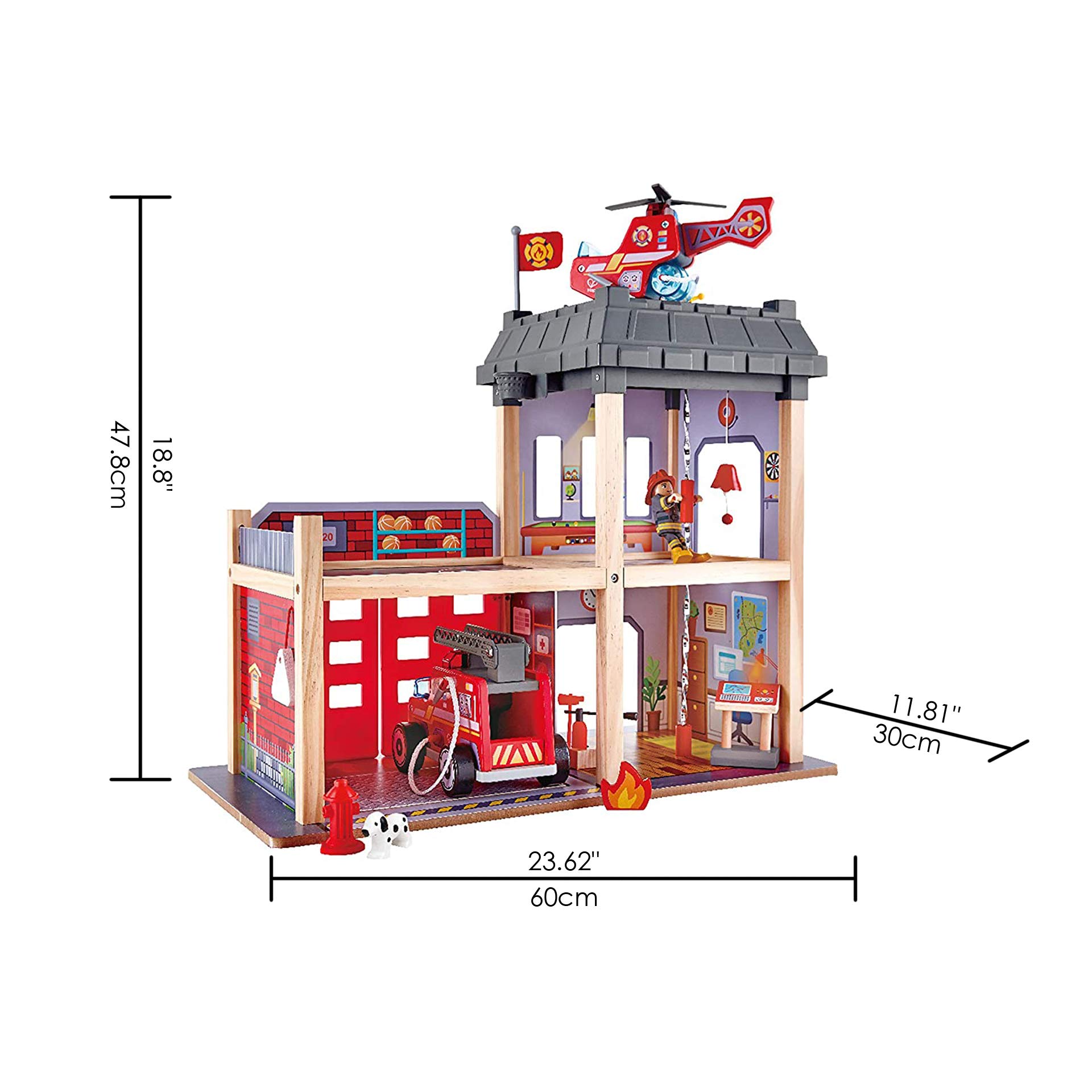 Foto 5 pulgar | Juguete De Madera Con Forma De Casa De Muñecas Fire Station Playset E3023 - Venta Internacional.