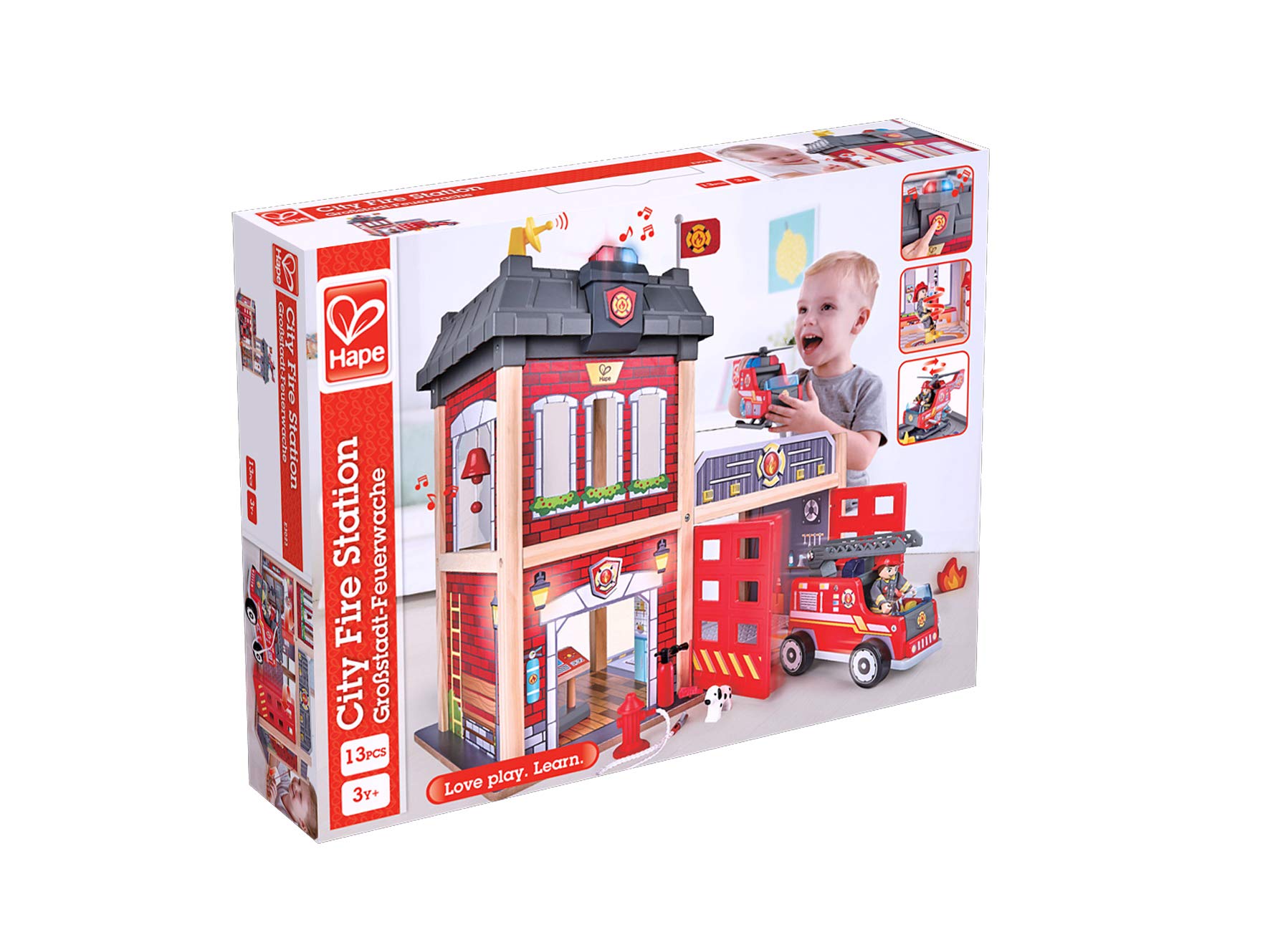 Foto 6 pulgar | Juguete De Madera Con Forma De Casa De Muñecas Fire Station Playset E3023 - Venta Internacional.