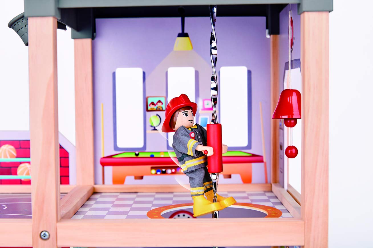 Foto 8 pulgar | Juguete De Madera Con Forma De Casa De Muñecas Fire Station Playset E3023 - Venta Internacional.