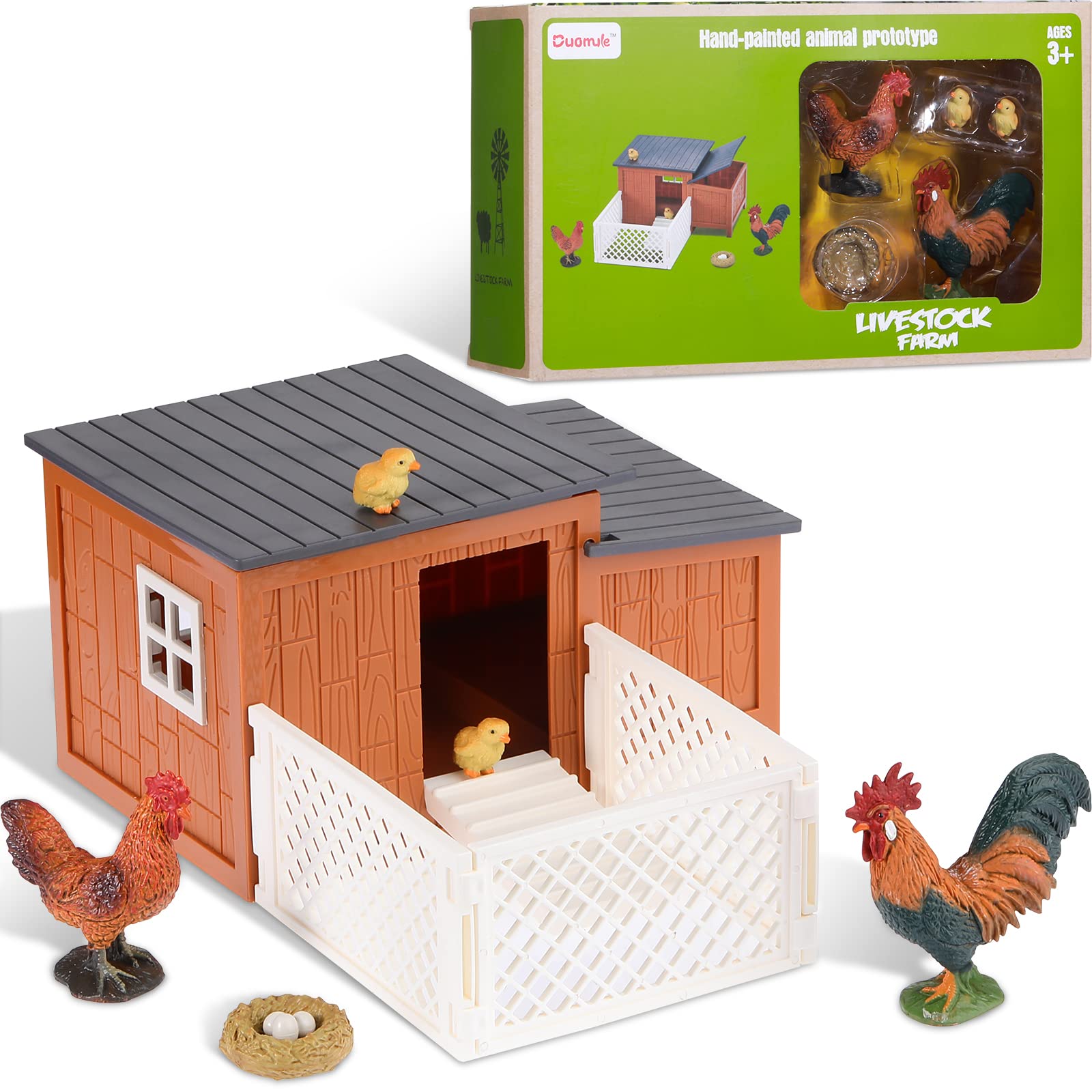 Foto 2 pulgar | Figura De Pollo De Pascua De Toy Skylety Farm Action, 9 Piezas - Venta Internacional.