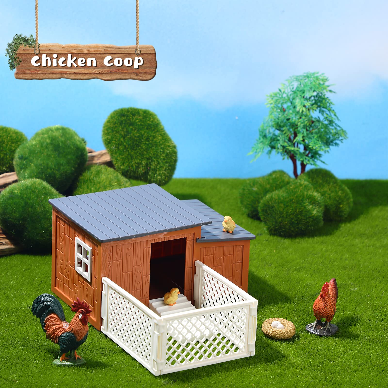 Foto 4 pulgar | Figura De Pollo De Pascua De Toy Skylety Farm Action, 9 Piezas - Venta Internacional.