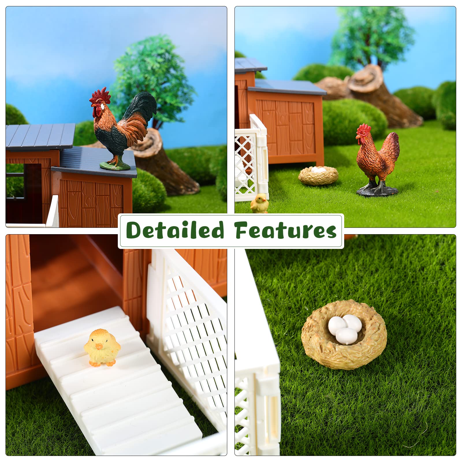 Foto 5 pulgar | Figura De Pollo De Pascua De Toy Skylety Farm Action, 9 Piezas - Venta Internacional.