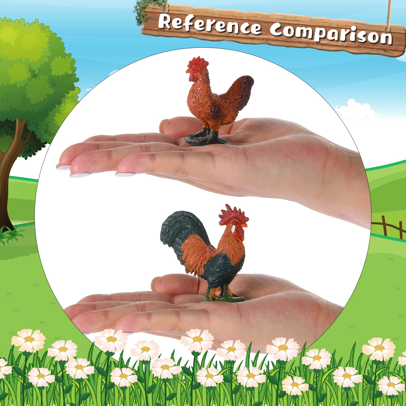 Foto 8 pulgar | Figura De Pollo De Pascua De Toy Skylety Farm Action, 9 Piezas - Venta Internacional.