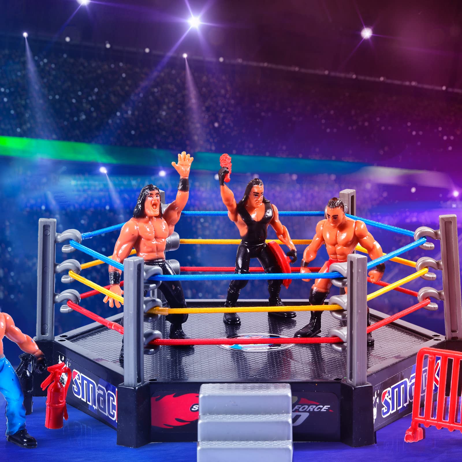 Foto 7 pulgar | Wrestling Toys Skylety Wrestler Warriors Con 12 Minifiguras - Venta Internacional.