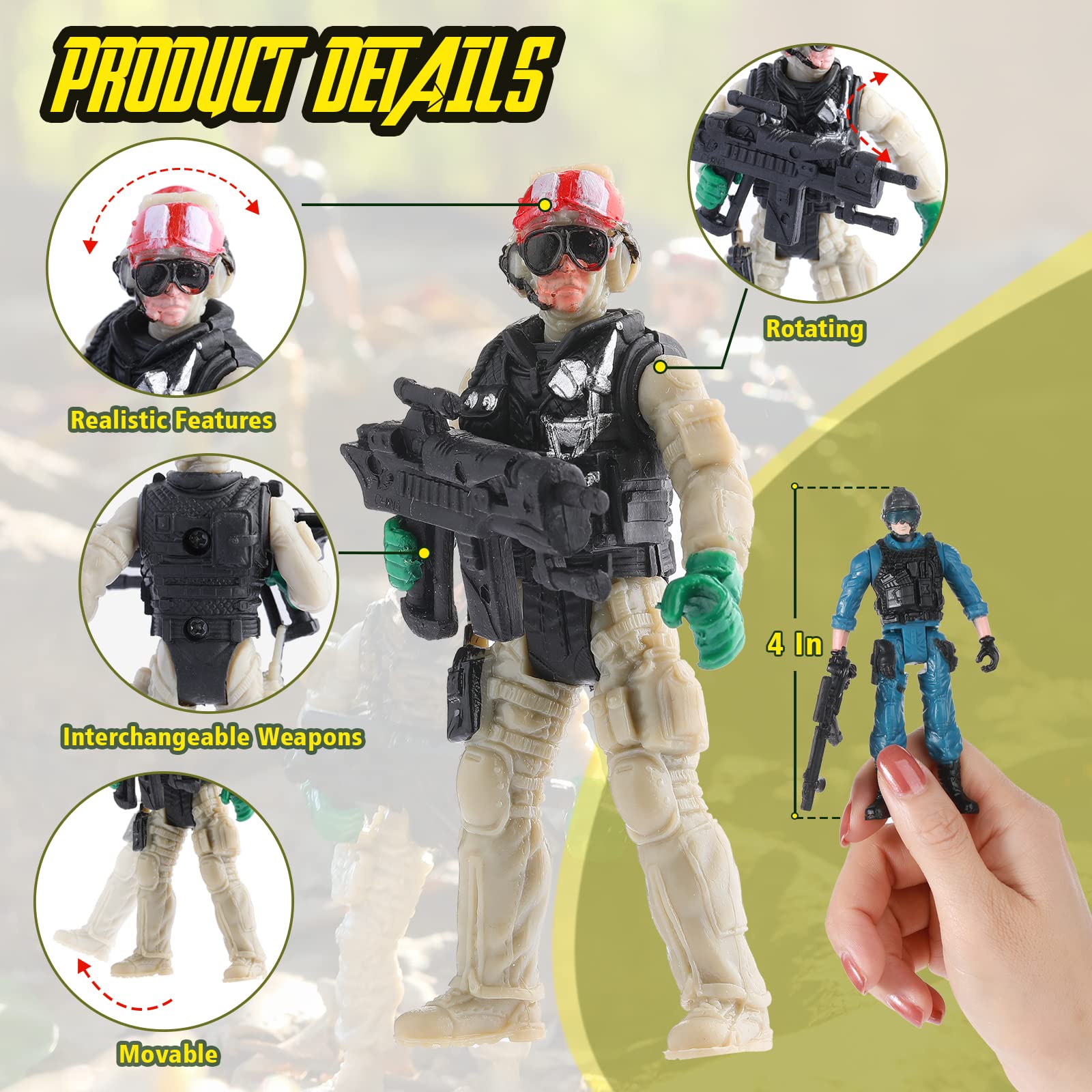 Foto 3 pulgar | Figuras De Acción Skylety Special Forces Army Men X18 X 10 Cm - Venta Internacional.