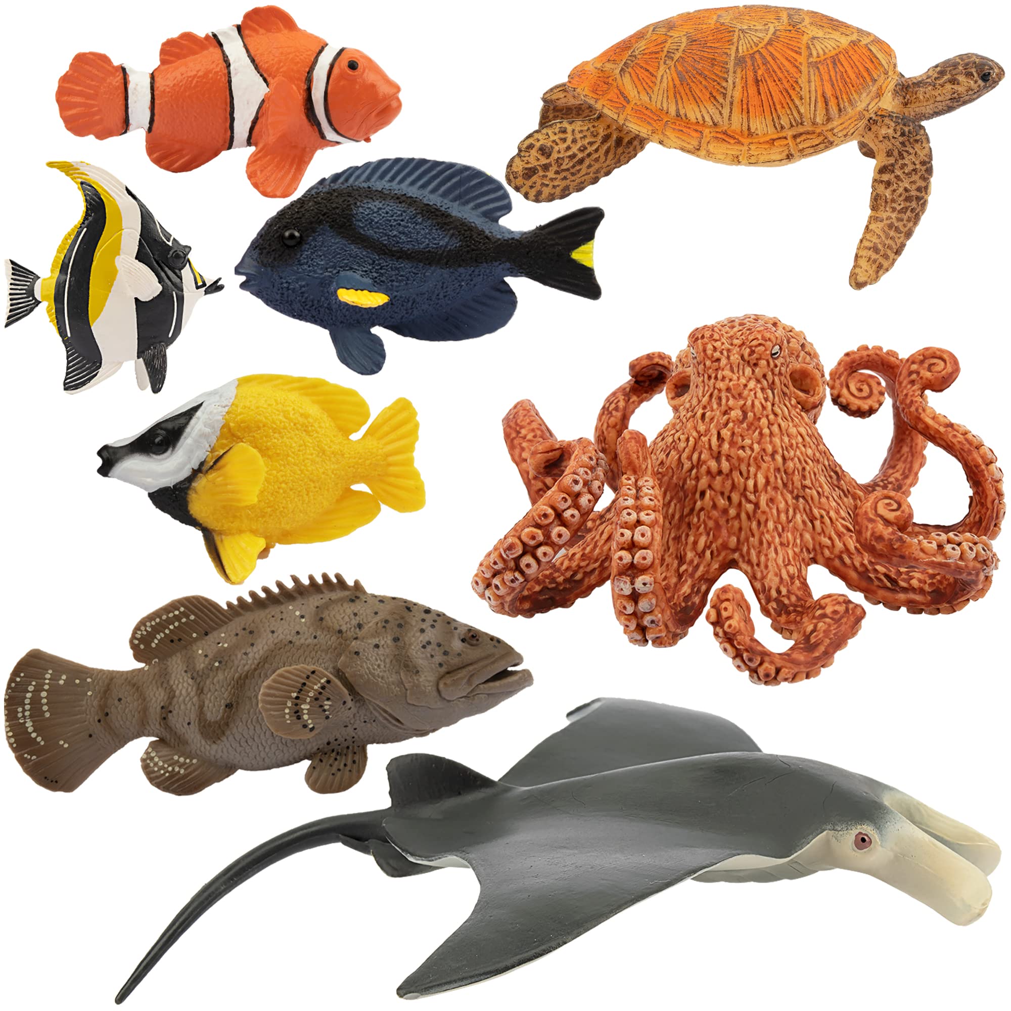 Foto 2 pulgar | Juego De Figuras Toymany Sea Creature De 8 Piezas Con Animales Marinos Para Niños - Venta Internacional.