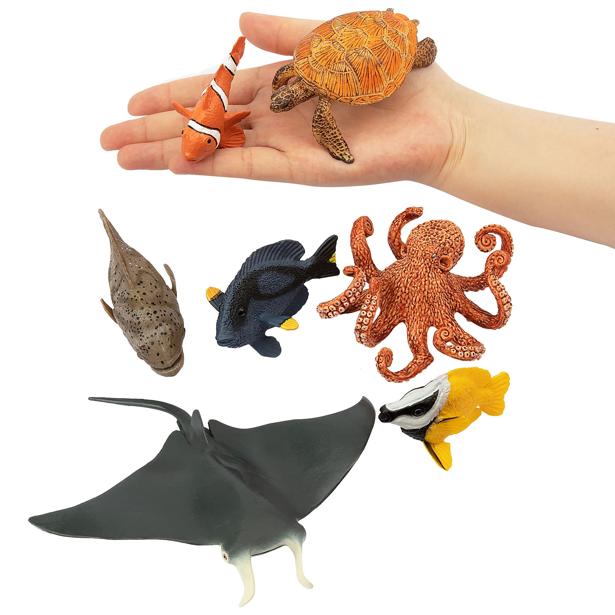 Foto 3 pulgar | Juego De Figuras Toymany Sea Creature De 8 Piezas Con Animales Marinos Para Niños - Venta Internacional.