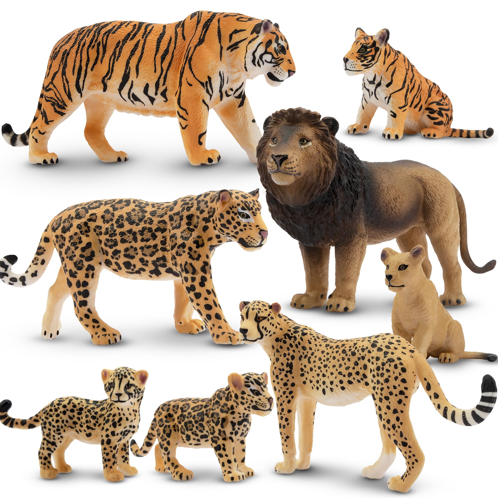 Set De Figuras De Animales Toymany, 8 Unidades, De 2 A 5 Años, Con Animales Bebés - Venta Internacional.