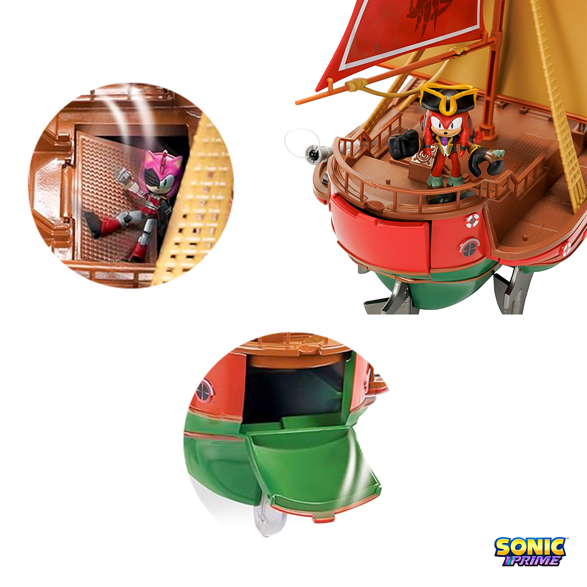 Foto 8 | Sonic The Hedgehog Barco De La Travesia De Angel Set Figuras