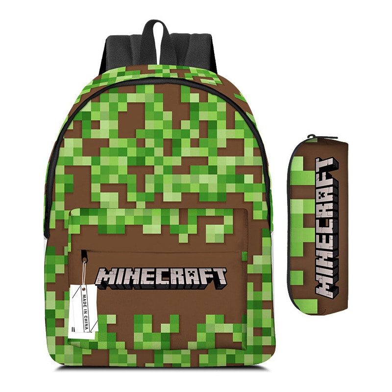 Mochila Para Estudiantes Minecraft My World, Juego De 2 Piezas, 40 X 30 X 17 Cm - Venta Internacional. 