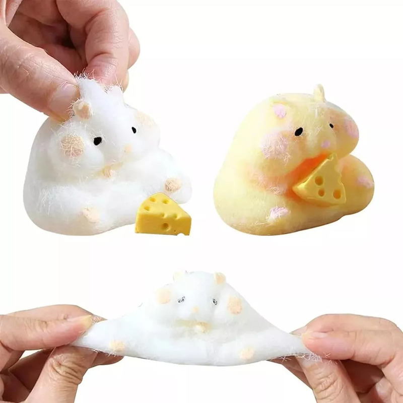 Foto 2 pulgar | Juguete Squeeze Hamster Squishy De 2 Piezas Para Aliviar El Estrés - Venta Internacional.