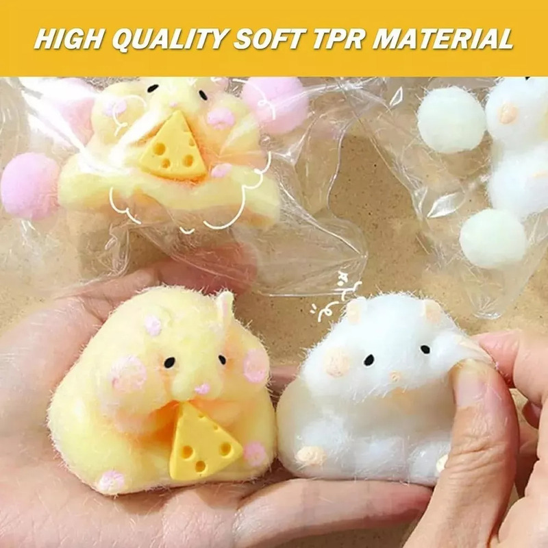 Foto 6 | Juguete Squeeze Hamster Squishy De 2 Piezas Para Aliviar El Estrés - Venta Internacional.