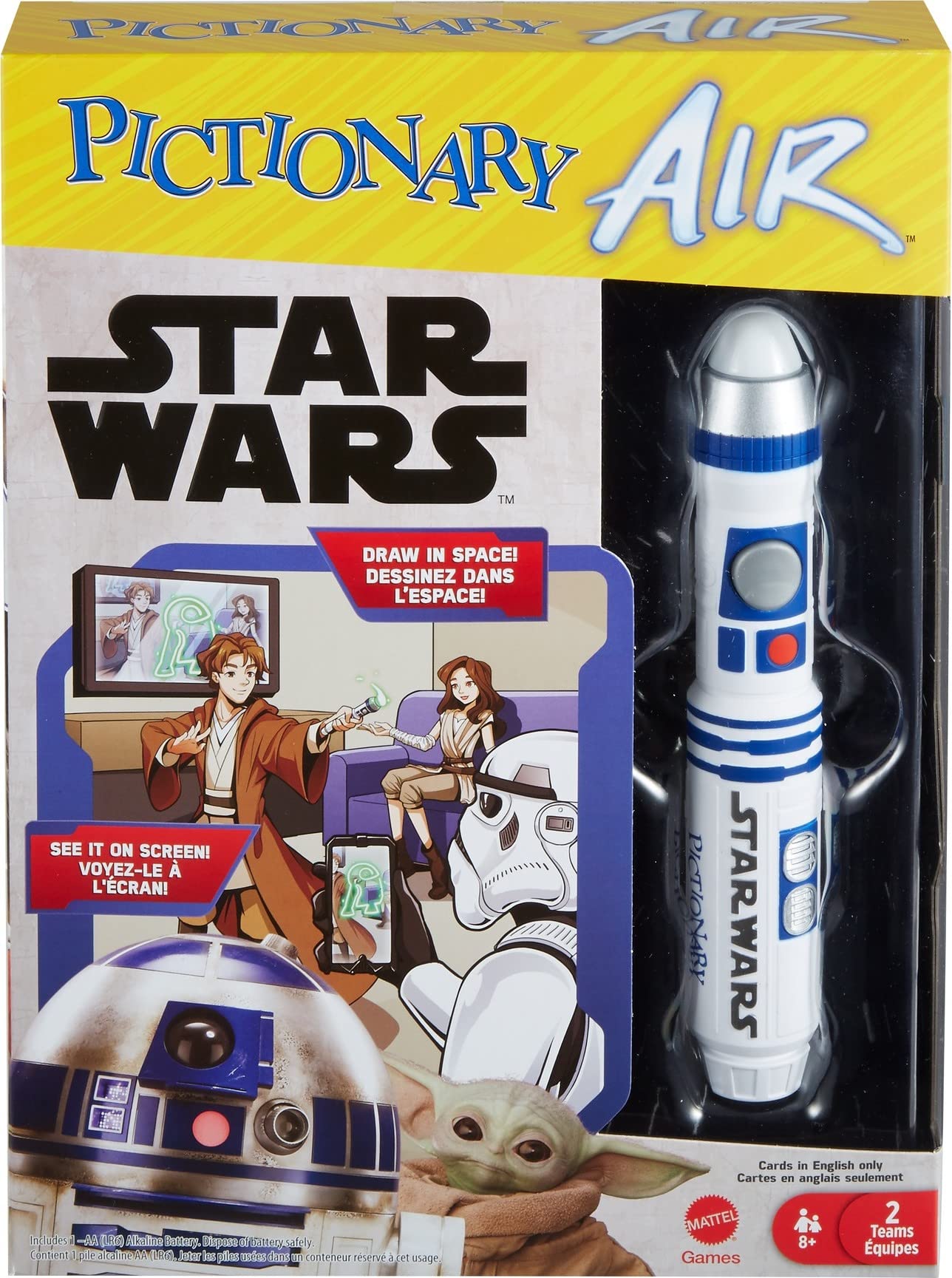 Foto 2 pulgar | Juego De Dibujo Familiar Pictionary Air Star Wars Para Niños - Venta Internacional.
