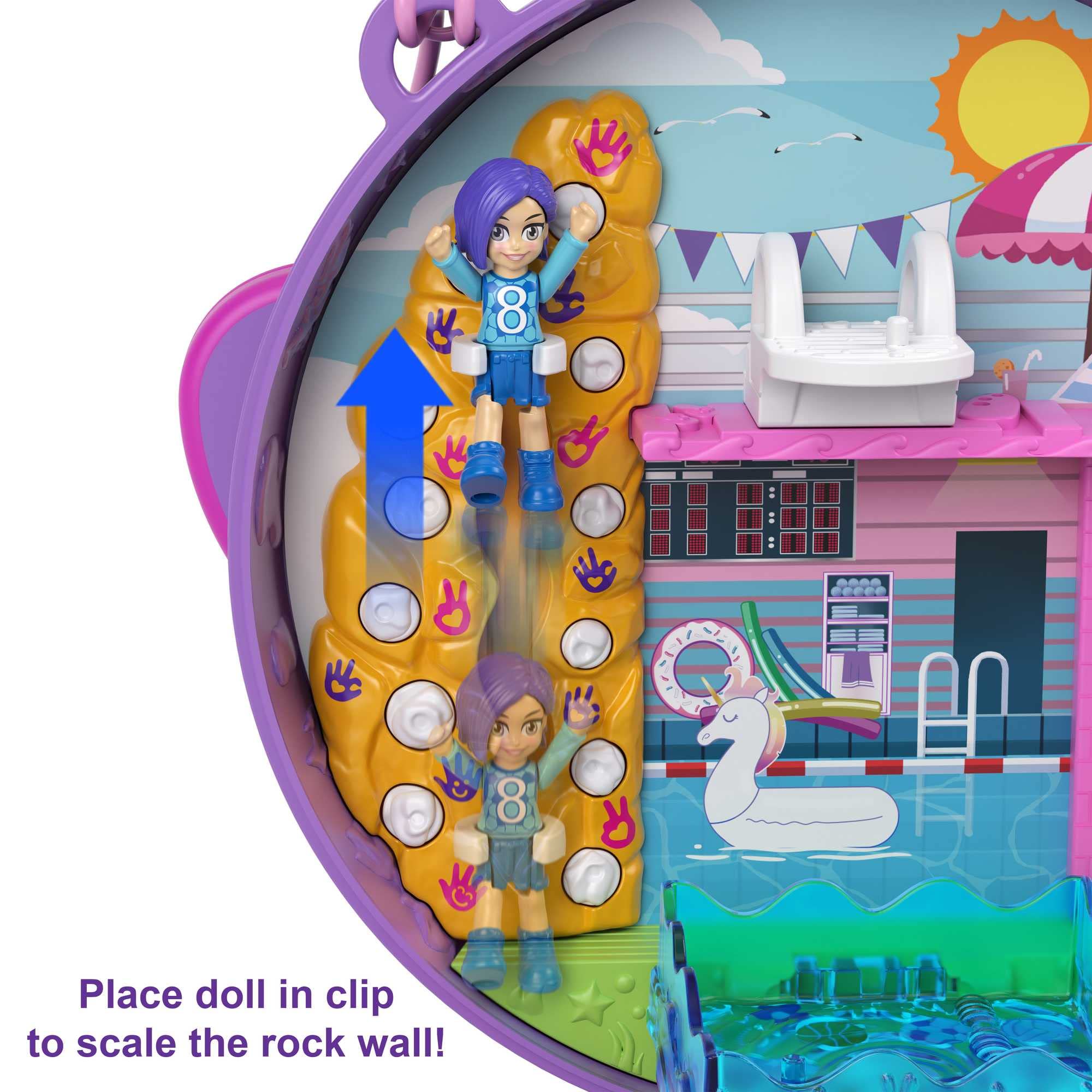 Foto 3 pulgar | Compact Playset Polly Pocket Soccer Squad Con 2 Micromuñecas - Venta Internacional.