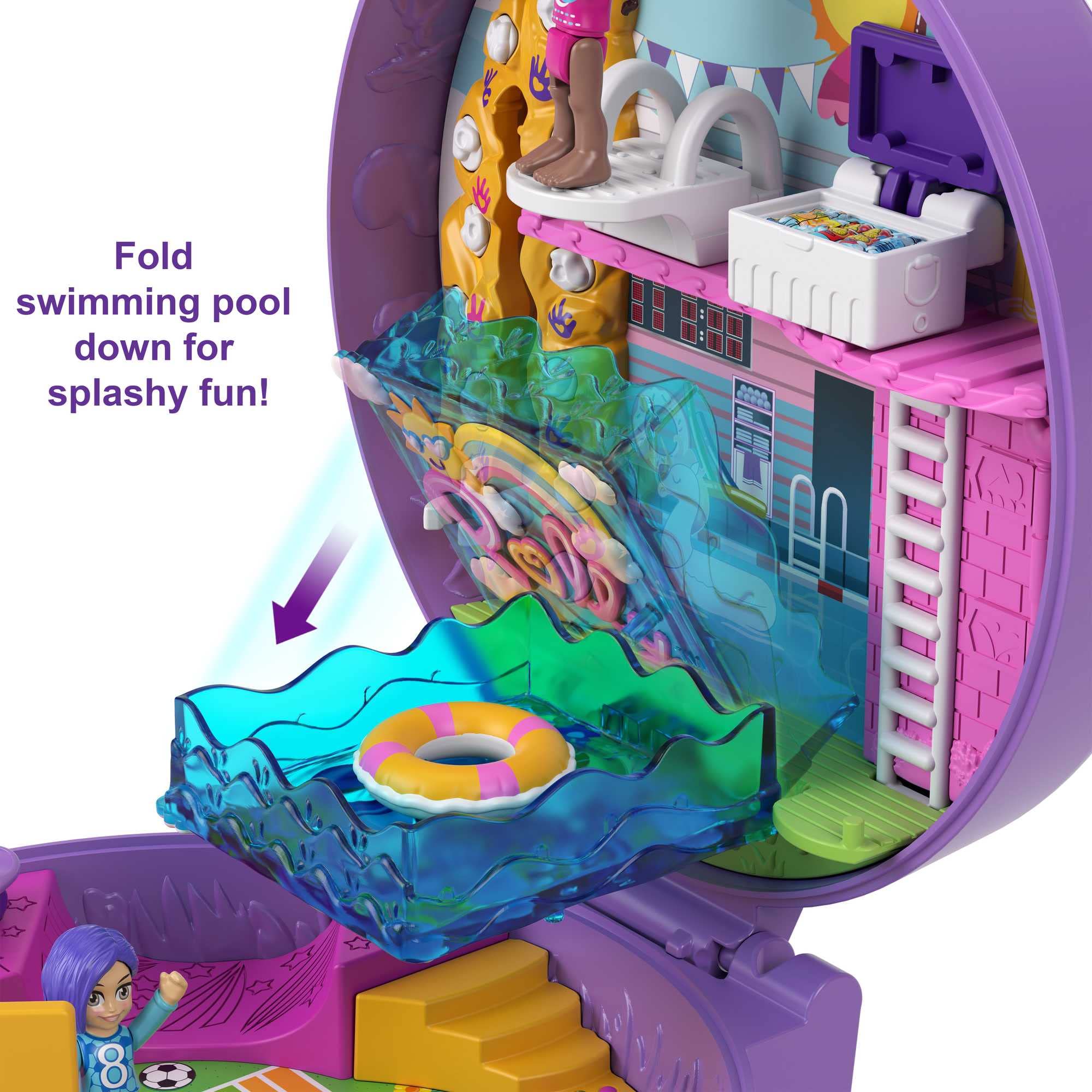 Foto 4 pulgar | Compact Playset Polly Pocket Soccer Squad Con 2 Micromuñecas - Venta Internacional.