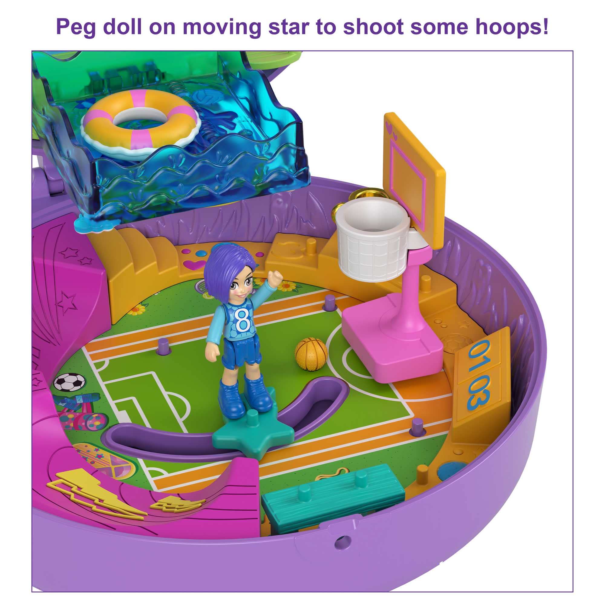 Foto 5 pulgar | Compact Playset Polly Pocket Soccer Squad Con 2 Micromuñecas - Venta Internacional.