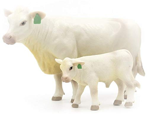 Foto 2 pulgar | Par De Vacas Y Terneros Charolais De Little Buster Toys, Esc - Venta Internacional.