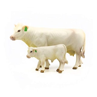 Foto 2 | Par De Vacas Y Terneros Charolais De Little Buster Toys, Esc - Venta Internacional.