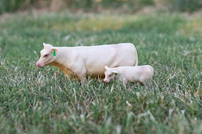 Foto 3 | Par De Vacas Y Terneros Charolais De Little Buster Toys, Esc - Venta Internacional.